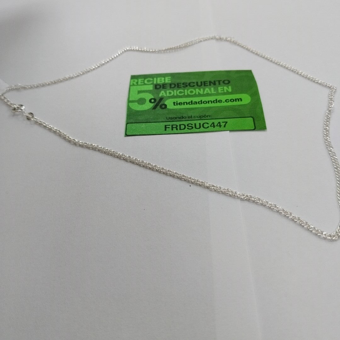 CADENA TEJIDO ESLABONES PLATA .925 50 CM 3.9 GR (NUEVO)
