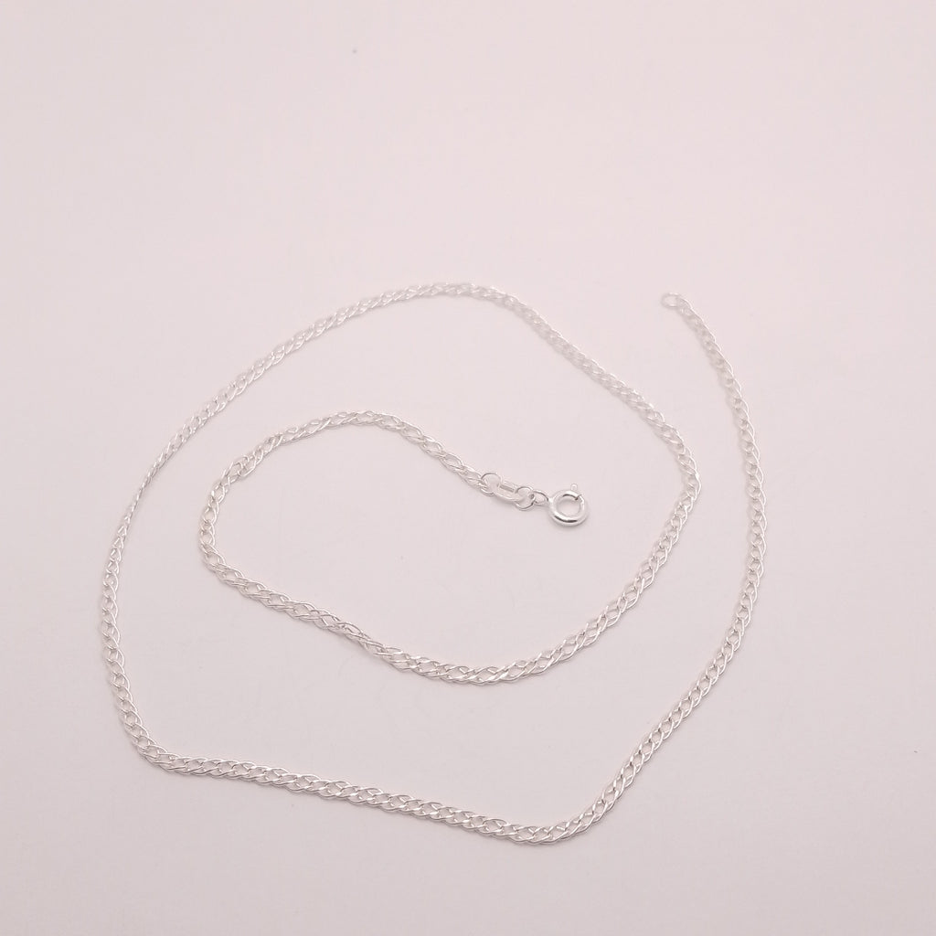 CADENA TEJIDO ESLABONES PLATA .925 50 CM 3.6 GR (NUEVO)