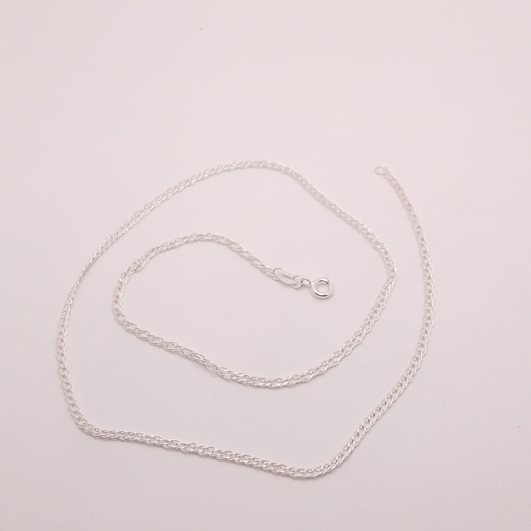 CADENA TEJIDO ESLABONES PLATA .925 50 CM 3.6 GR (NUEVO)