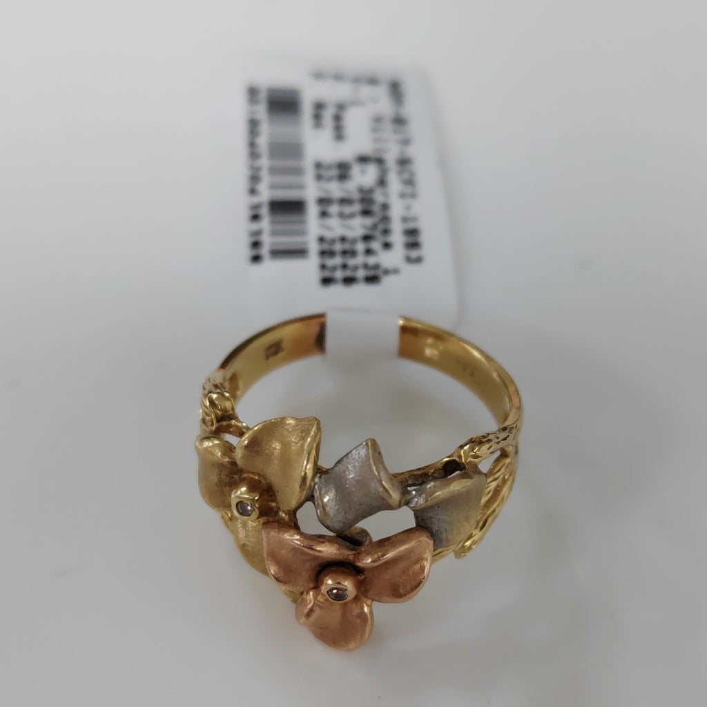 ANILLO ORO COMBINADO 14 K 5 GRMS (SEMINUEVO)