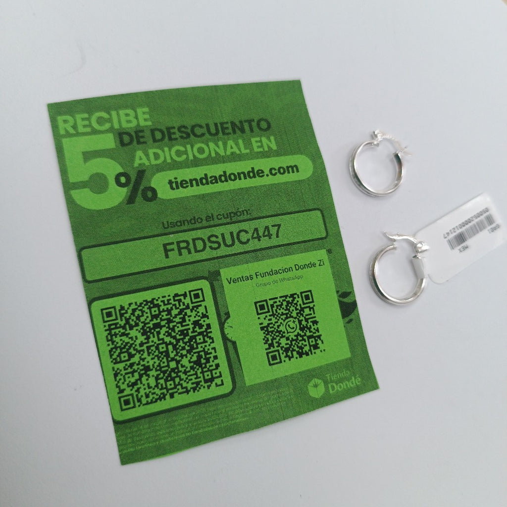 PAR ARRACADAS FACETADAS PLATA .925 1.7 GR (NUEVO)