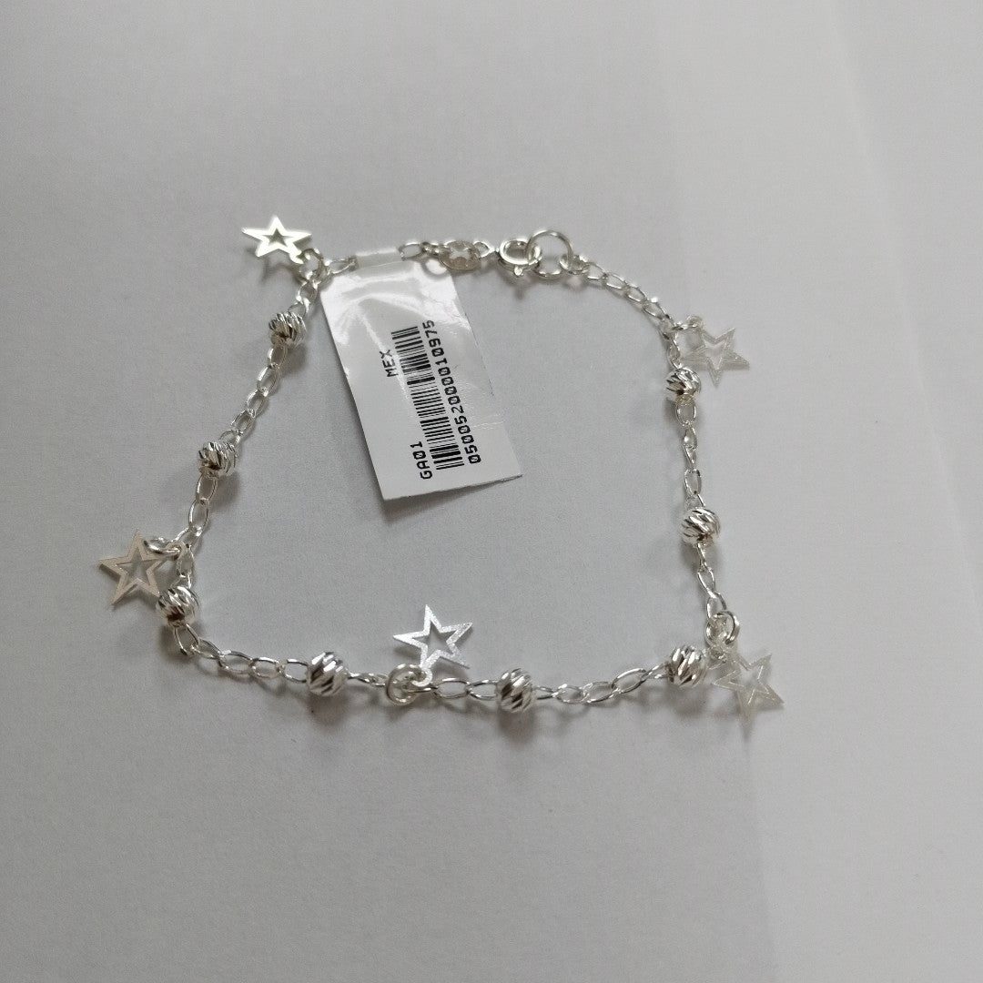 PULSERA TEJIDO ESPECIAL PLATA .925 18 CM 2.7 GR (NUEVO)