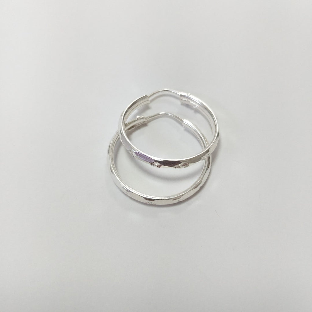 PAR ARRACADAS FACETADA PLATA .925 2.1 GR (NUEVO)