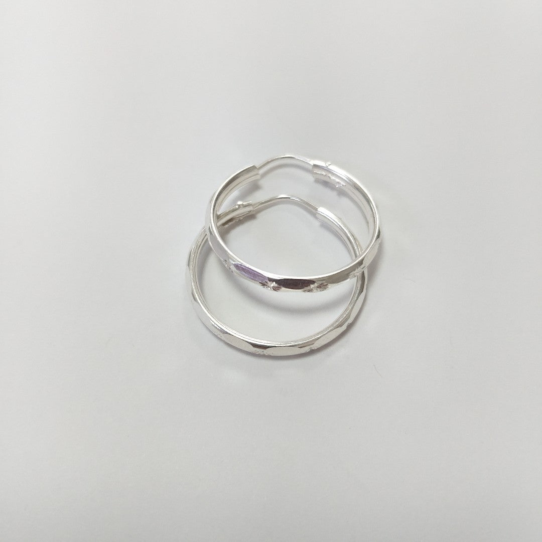 PAR ARRACADAS FACETADA PLATA .925 2.1 GR (NUEVO)