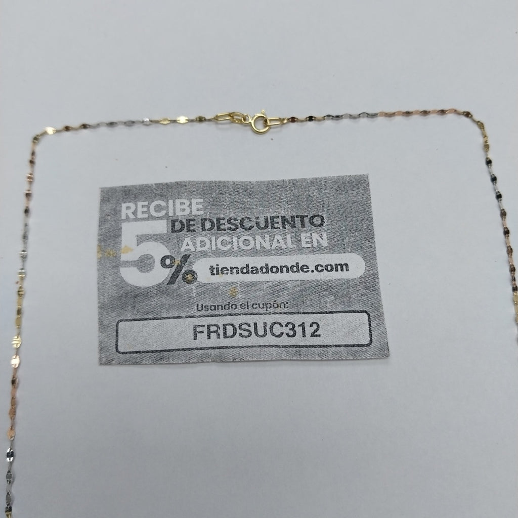 CADENA ORO, ORO COMBINADO 14 K 1 GRMS (SEMINUEVO)