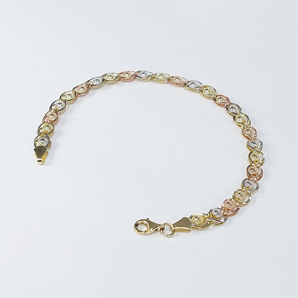 PULSERA ORO, ORO COMBINADO 10 K 4.4 GRMS (SEMINUEVO)