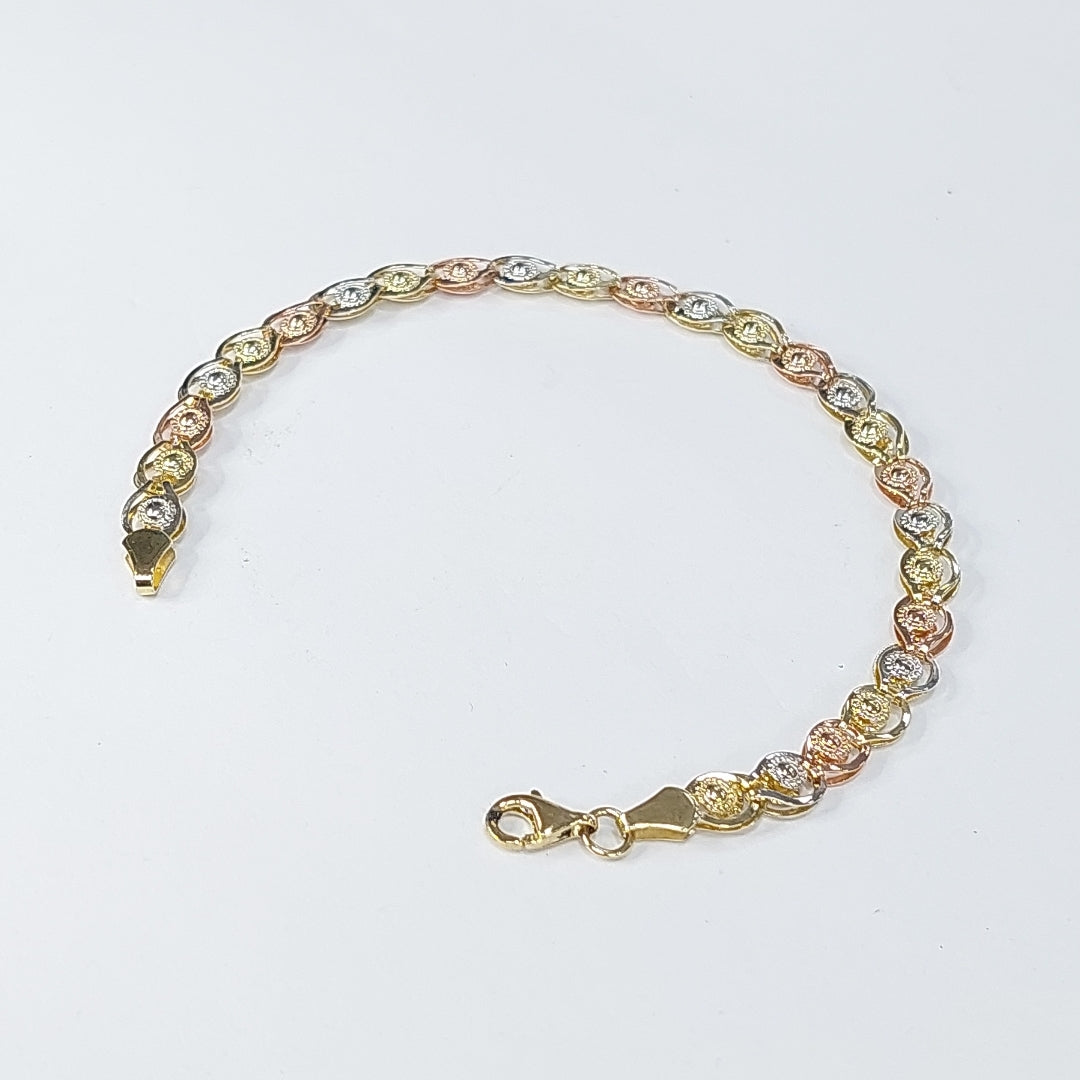 PULSERA ORO, ORO COMBINADO 10 K 4.4 GRMS (SEMINUEVO)