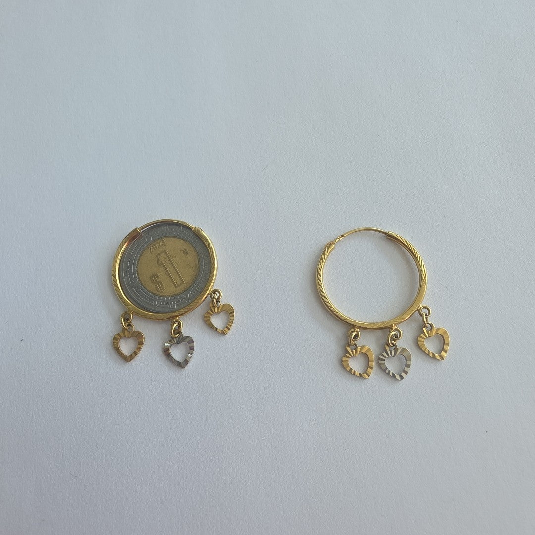 ARRACADAS PAR ORO 14 K 3,50 GRMS (SEMINUEVO)