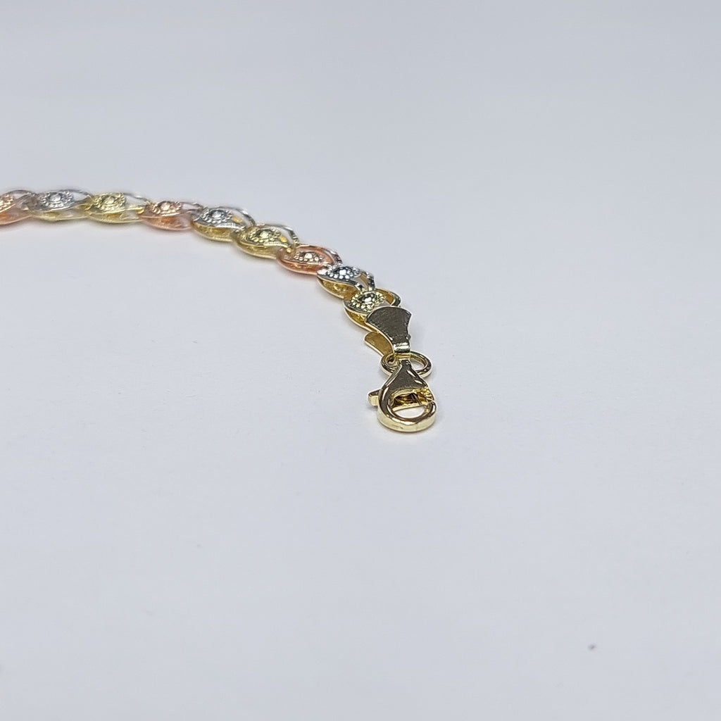 PULSERA ORO, ORO COMBINADO 10 K 4.4 GRMS (SEMINUEVO)