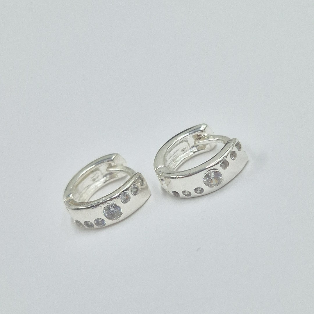 ARRACADAS C/CIRCONIAS PLATA .925 2.5 GR (NUEVO)