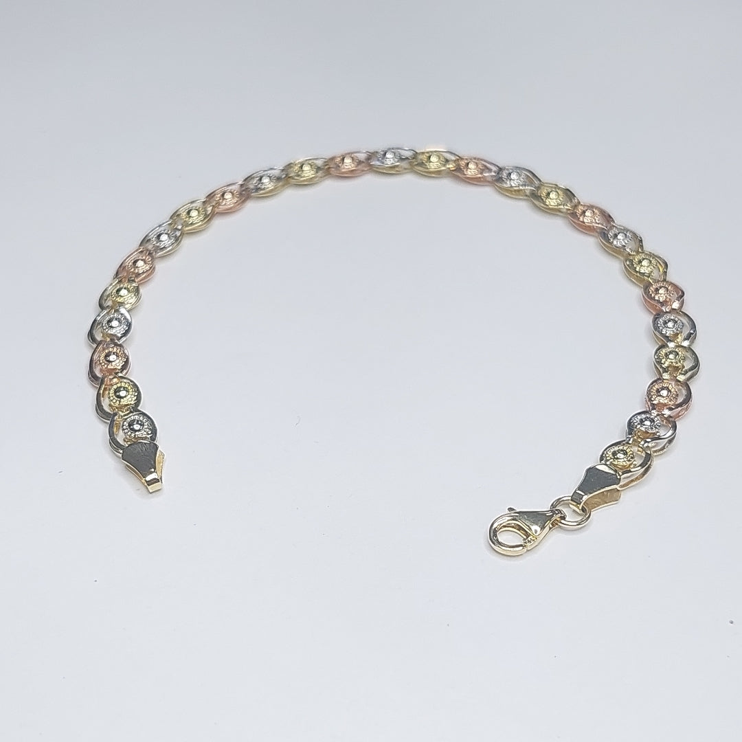 PULSERA ORO, ORO COMBINADO 10 K 4.4 GRMS (SEMINUEVO)