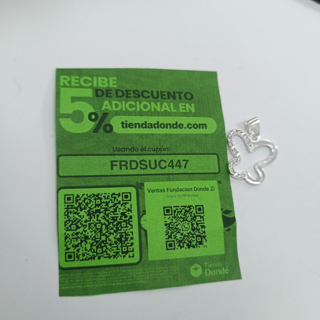 DIJE MARIPOSA C/CIRCONIAS PLATA .925 2.4 GR (NUEVO)