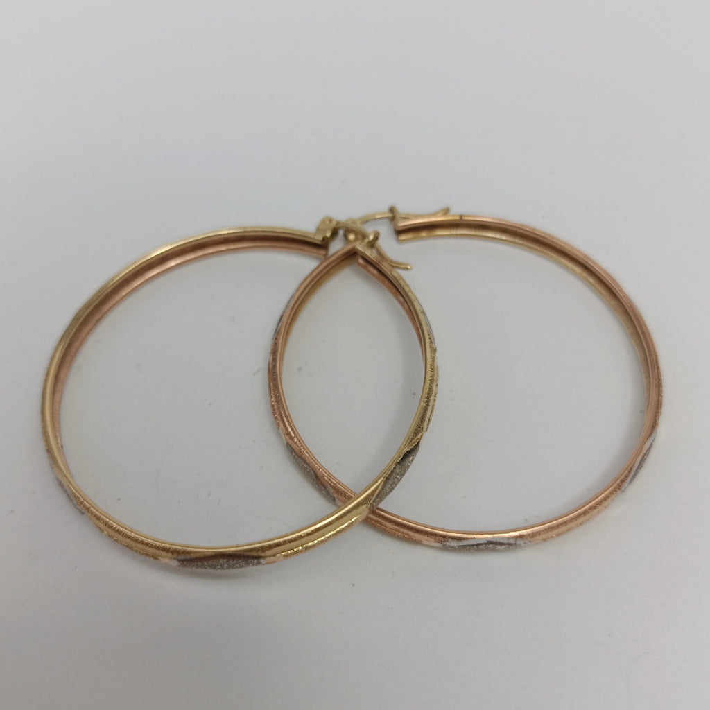 ARRACADAS PAR ORO, ORO COMBINADO 14 K 5.8 GRMS (SEMINUEVO)