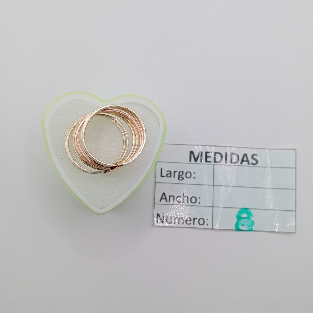SEMANARIO DE ARGOLLAS ORO COMBINADO 10 K 3.9 GRMS (SEMINUEVO)