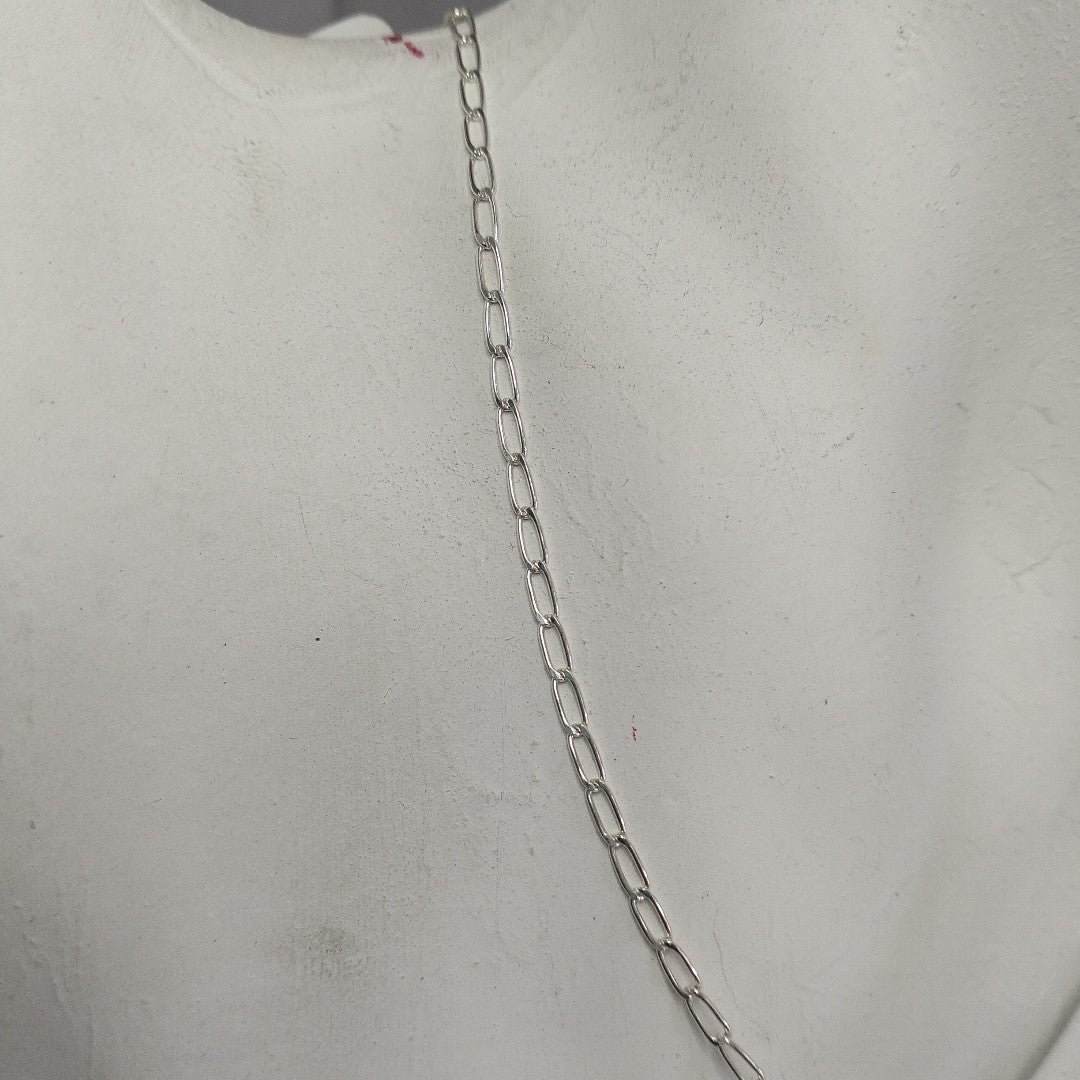 CADENA TEJIDO ESLABONES PLATA .925 50 CM 2.6 GR (NUEVO)