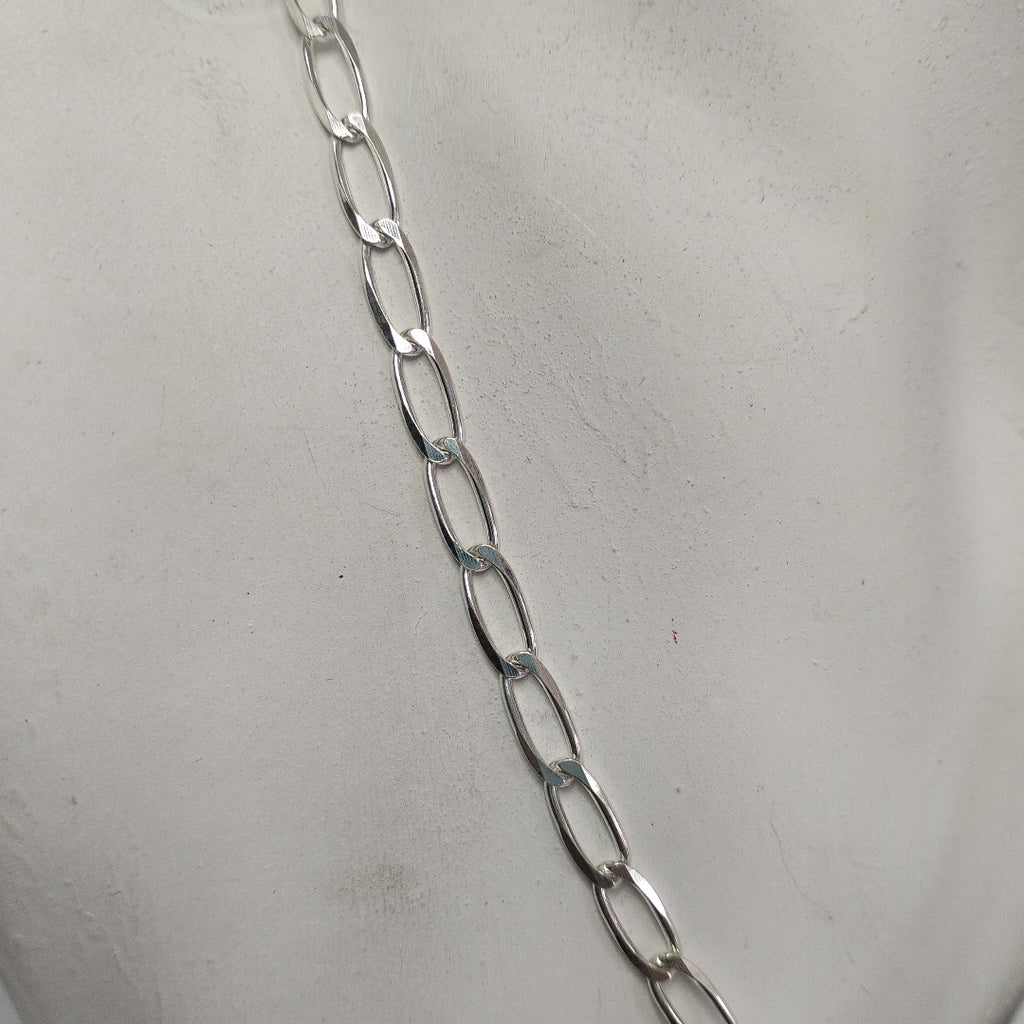 CADENA TEJIDO ESLABONES PLATA .925 60 CM 11 GR (NUEVO)
