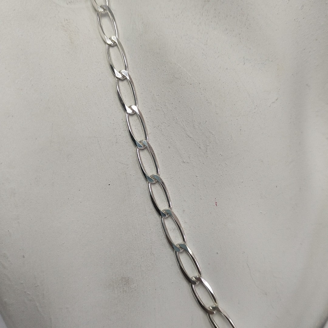 CADENA TEJIDO ESLABONES PLATA .925 60 CM 11 GR (NUEVO)