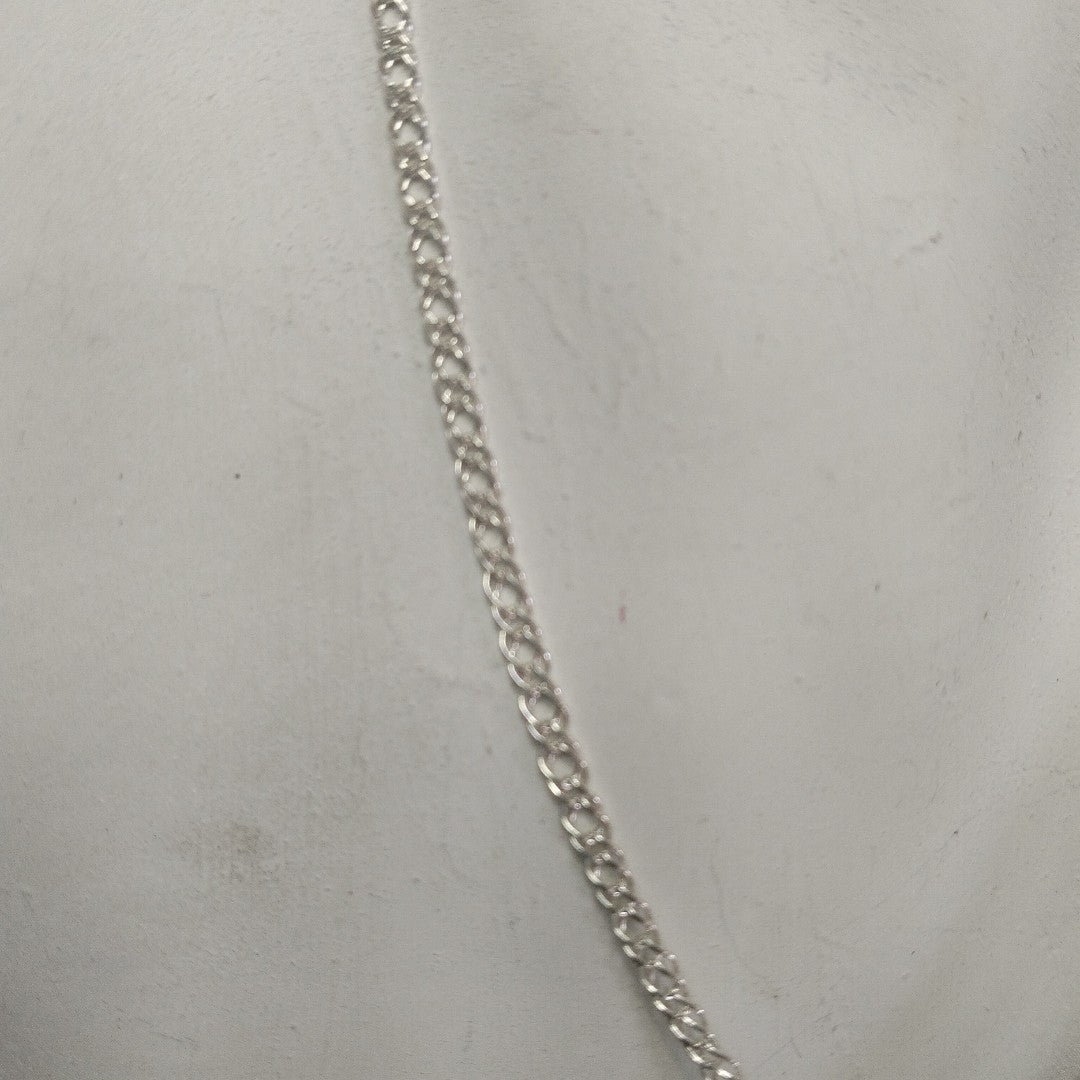 CADENA TEJIDO ESLABONES PLATA .925 50 CM 3.7 GR (NUEVO)