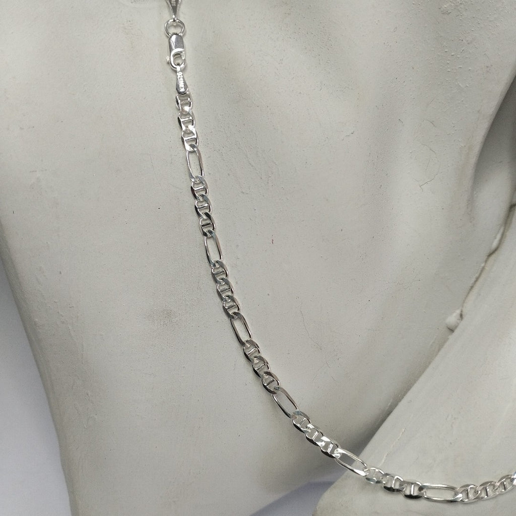 CADENA TEJIDO MARINERO PLATA .925 55 CM 7 GR (NUEVO)