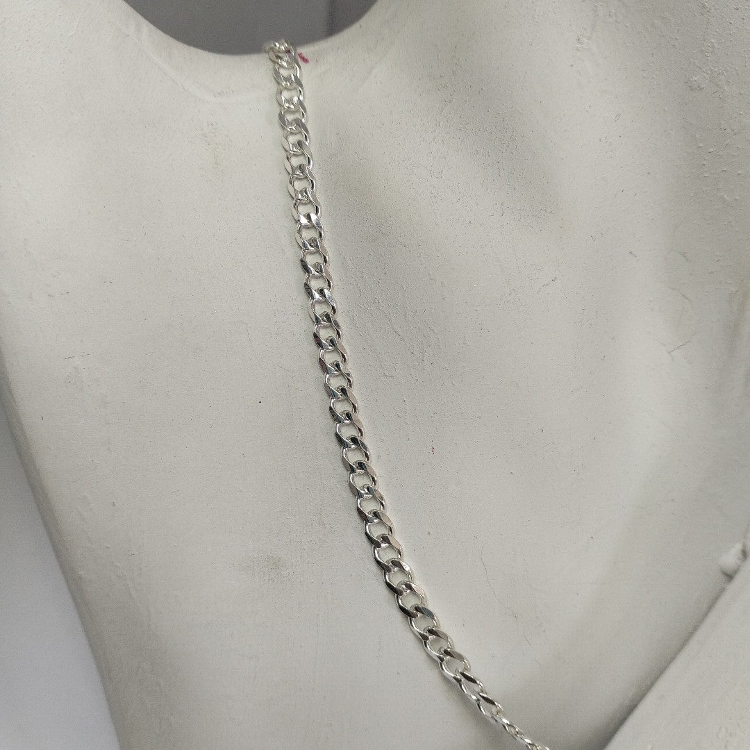 CADENA TEJIDO BARBADO PLATA .925 55 CM 12.7 GR (NUEVO)