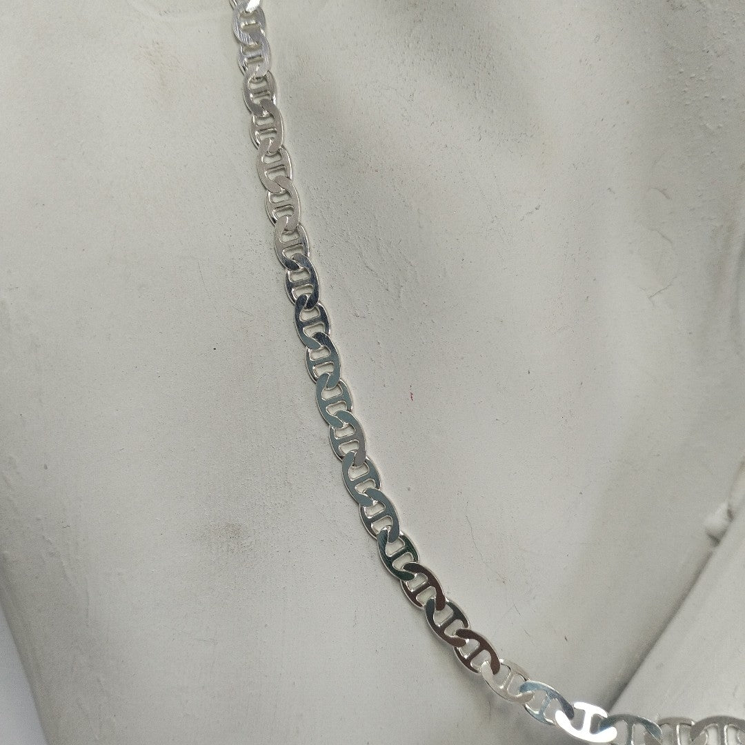 CADENA TEJIDO GUCHI PLATA .925 55 CM 12.8 GR (NUEVO)