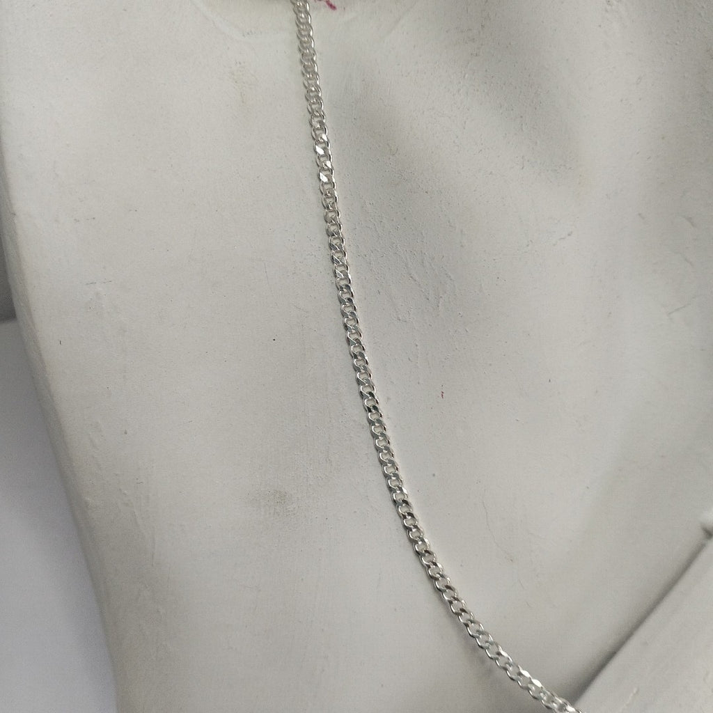 CADENA TEJIDO BARBADO PLATA .925 55 CM 5.4 GR (NUEVO)
