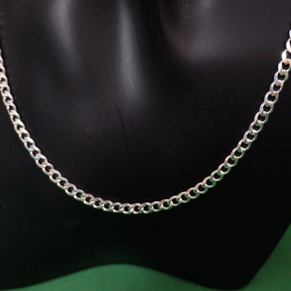 CADENA TEJIDO BARBADO PLATA .925 55 CM 12.9 GR (NUEVO)