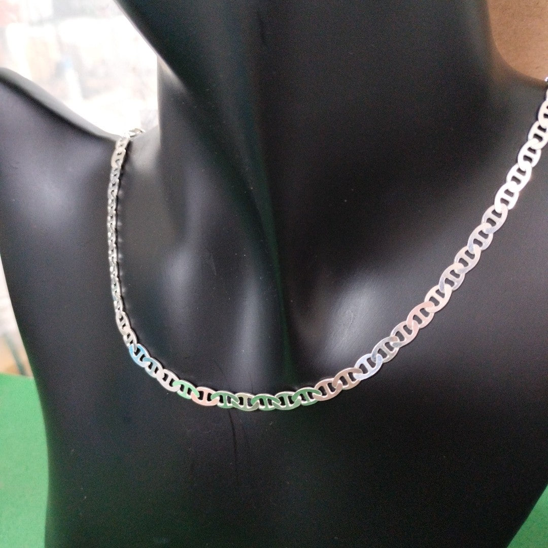 CADENA TEJIDO GUCHI PLATA .925 55 CM 12.5 GR (NUEVO)