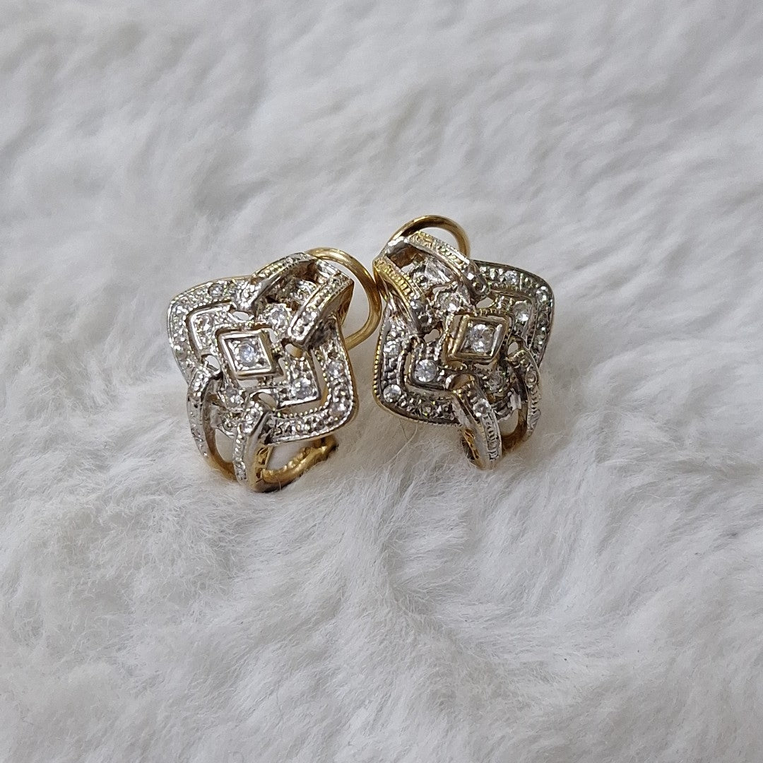 ARETES PAR ORO 14 K 7,00 GRMS (SEMINUEVO)