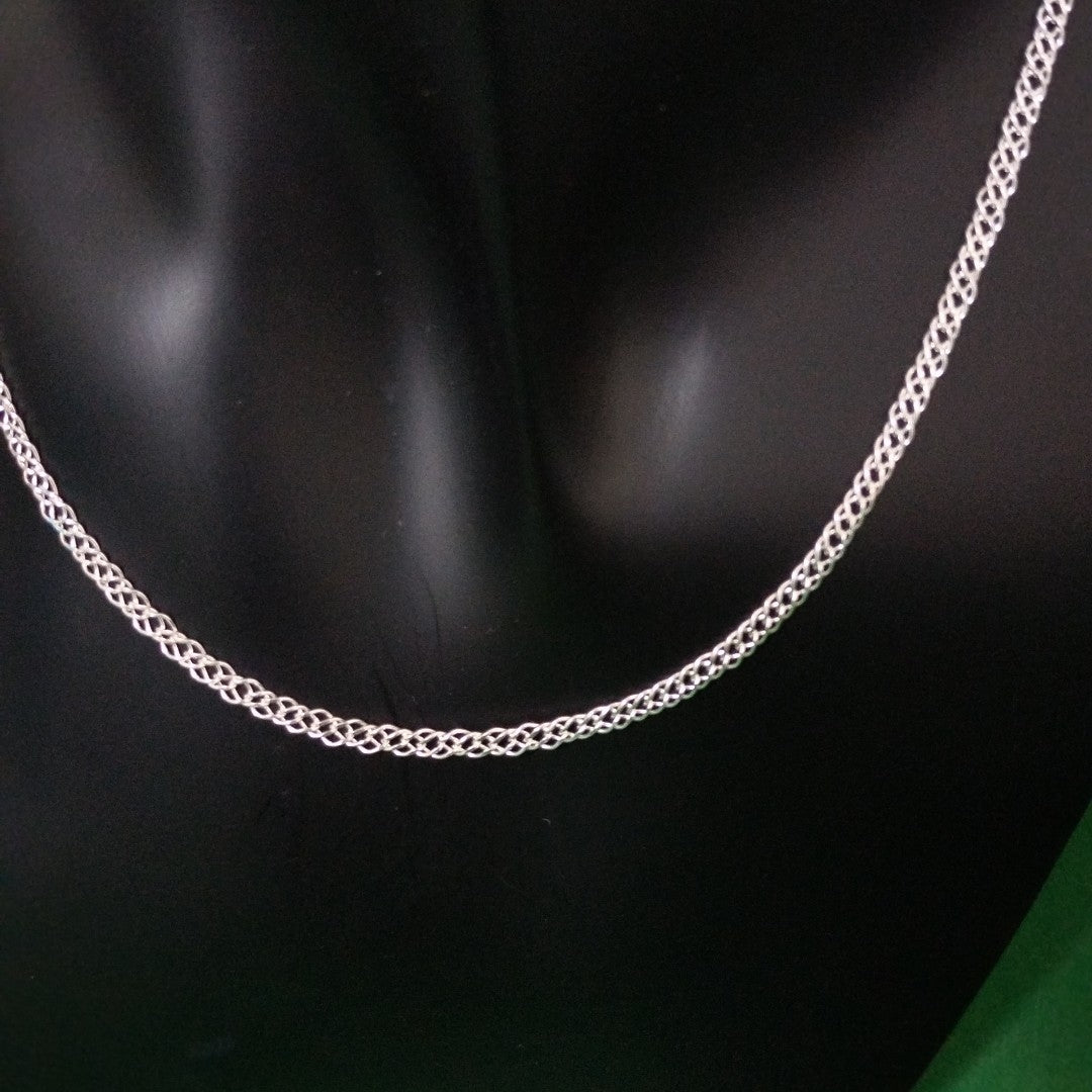 CADENA TEJIDO ESLABONES PLATA .925 55 CM 4.2 GR (NUEVO)