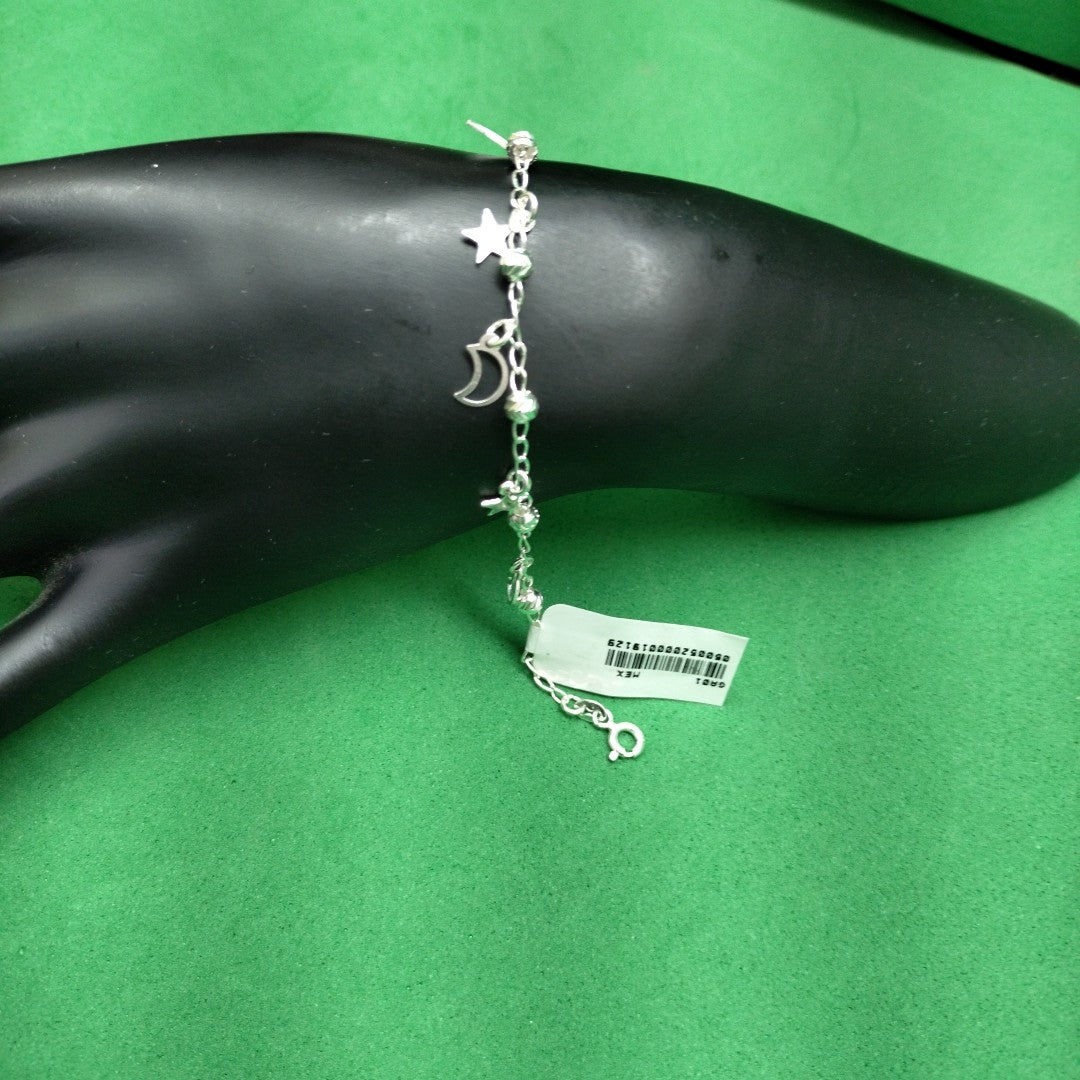PULSERA TEJIDO TEJIDO ESPECIAL PLATA .925 18 CM 3.1 GR (NUEVO)