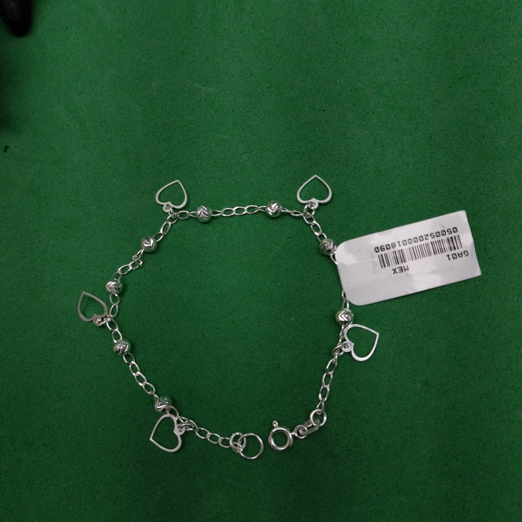 PULSERA TEJIDO ESPECIAL PLATA .925 18 CM 2.7 GR (NUEVO)