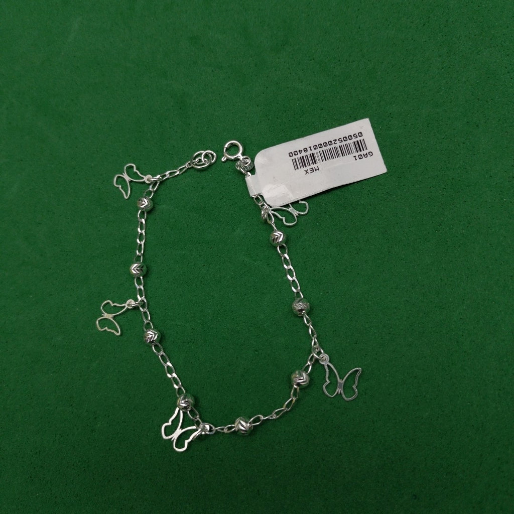 PULSERA TEJIDO ESPECIAL PLATA .925 18 CM 2.8 GR (NUEVO)