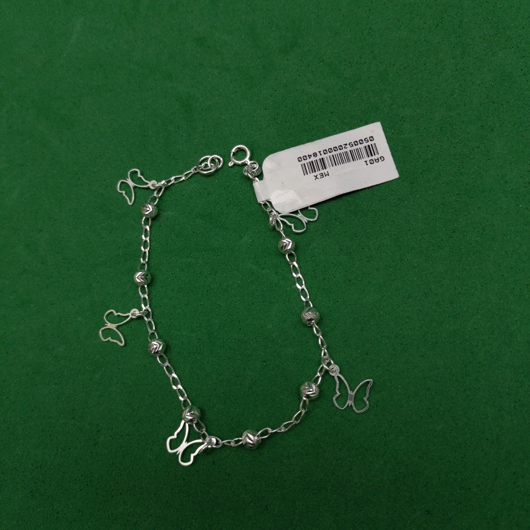 PULSERA TEJIDO ESPECIAL PLATA .925 18 CM 2.8 GR (NUEVO)