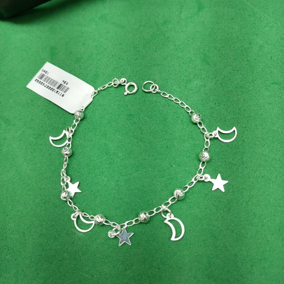 PULSERA TEJIDO TEJIDO ESPECIAL PLATA .925 18 CM 3.1 GR (NUEVO)