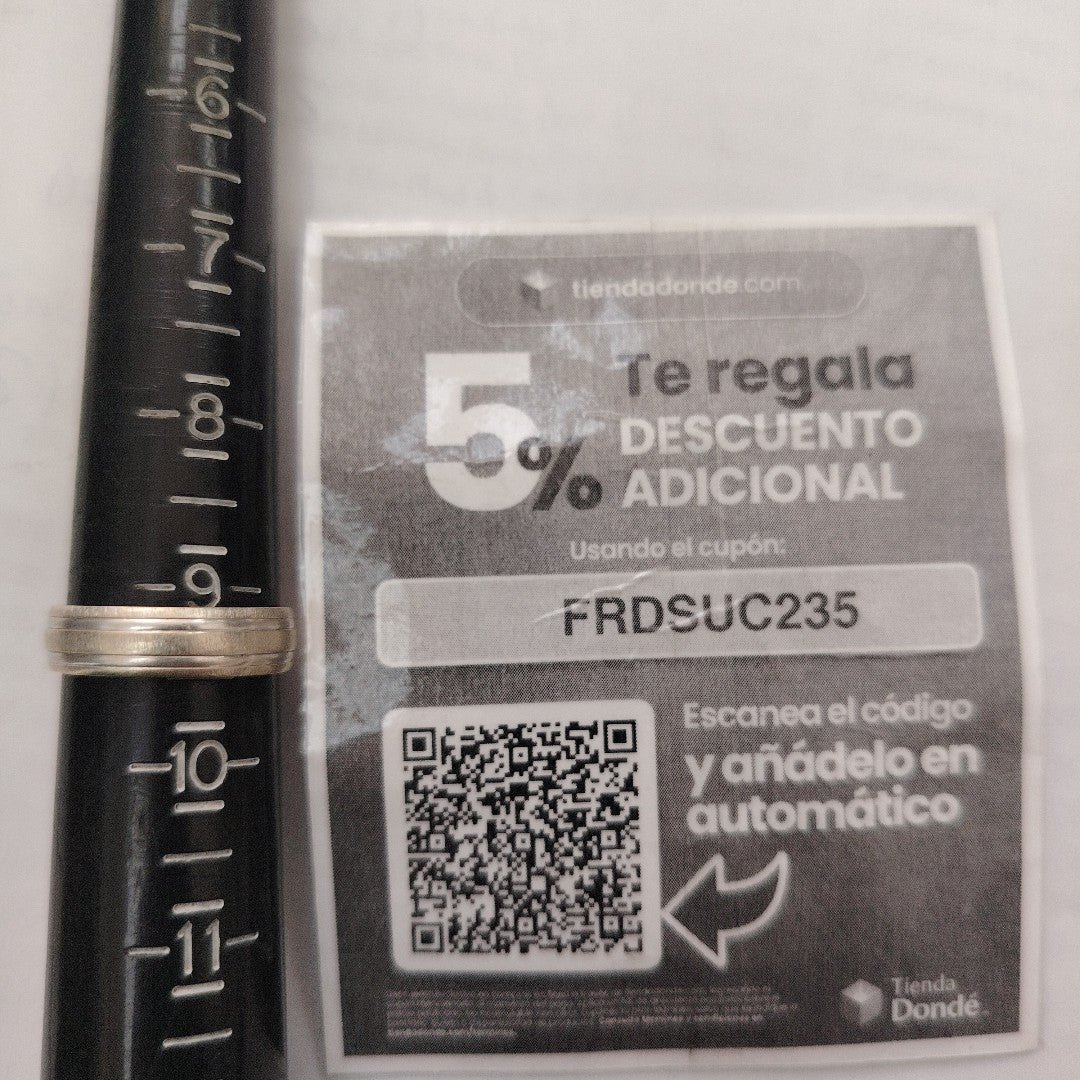 ARGOLLA ORO, ORO BLANCO 10 K 3.6 GRMS (SEMINUEVO)