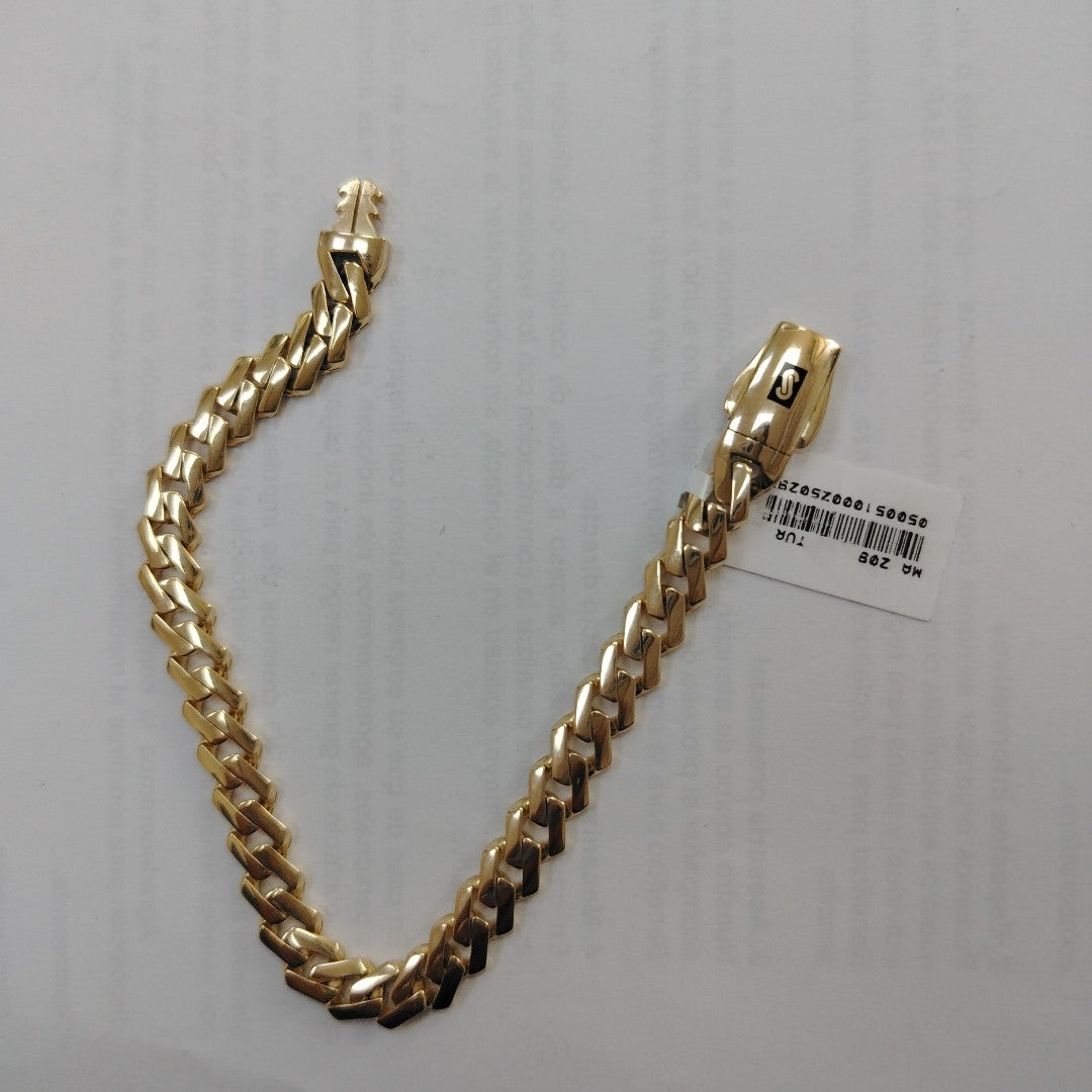 PULSERA CABALLERO MONACO ORO 14K 10.7 (NUEVO)