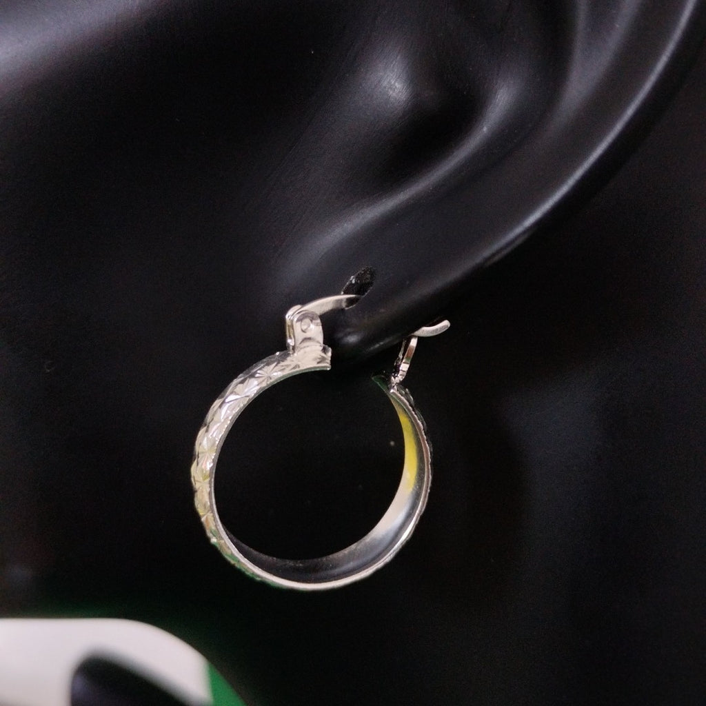 PAR ARRACADAS FACETADAS PLATA .925 3.4 GR (NUEVO)