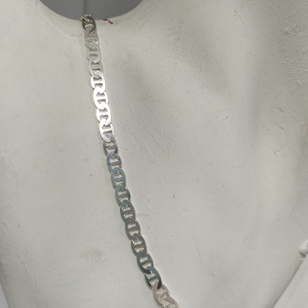 CADENA TEJIDO GUCHI PLATA .925 55 CM 12.8 GR (NUEVO)