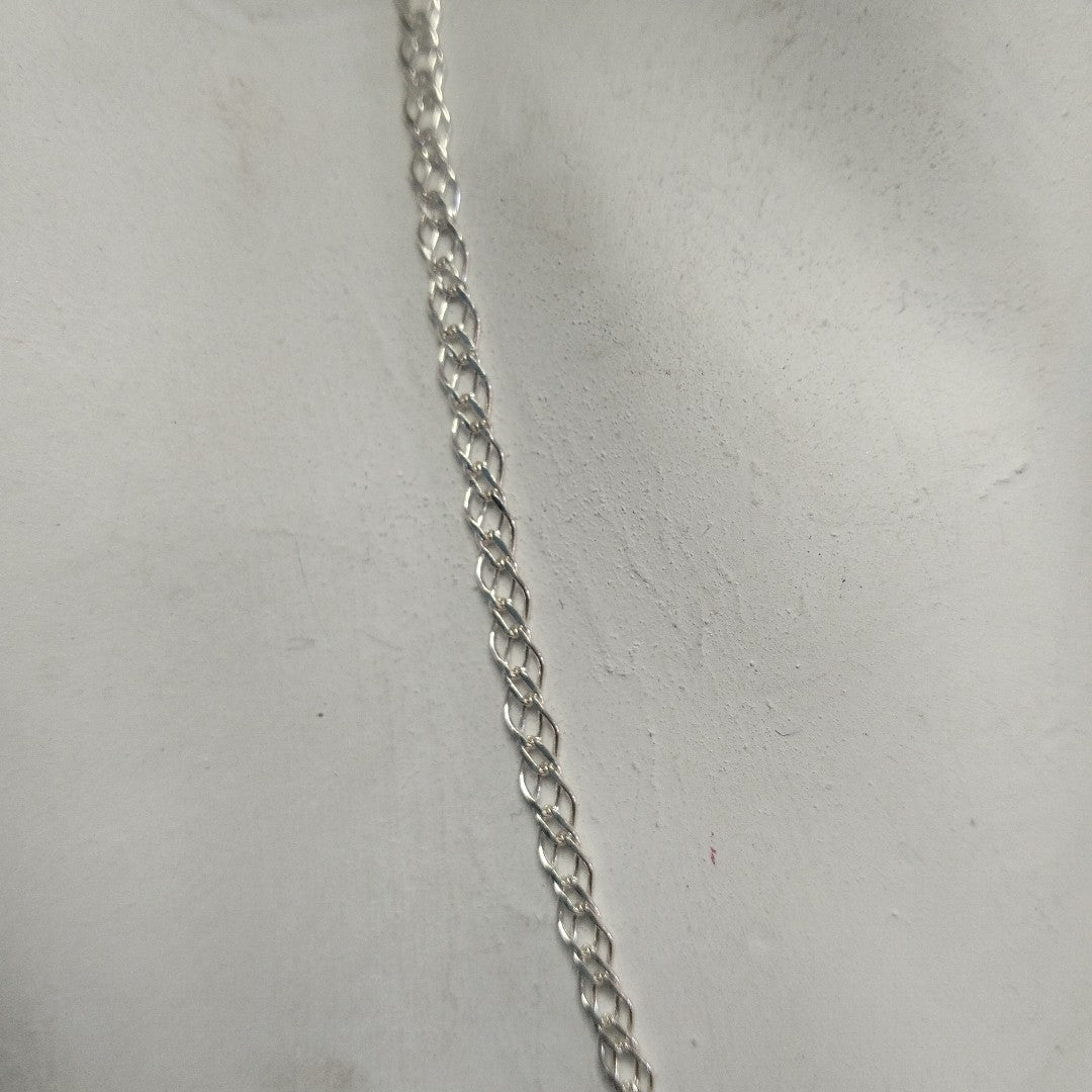 CADENA TEJIDO ESLABONES PLATA .925 50 CM 3.7 GR (NUEVO)