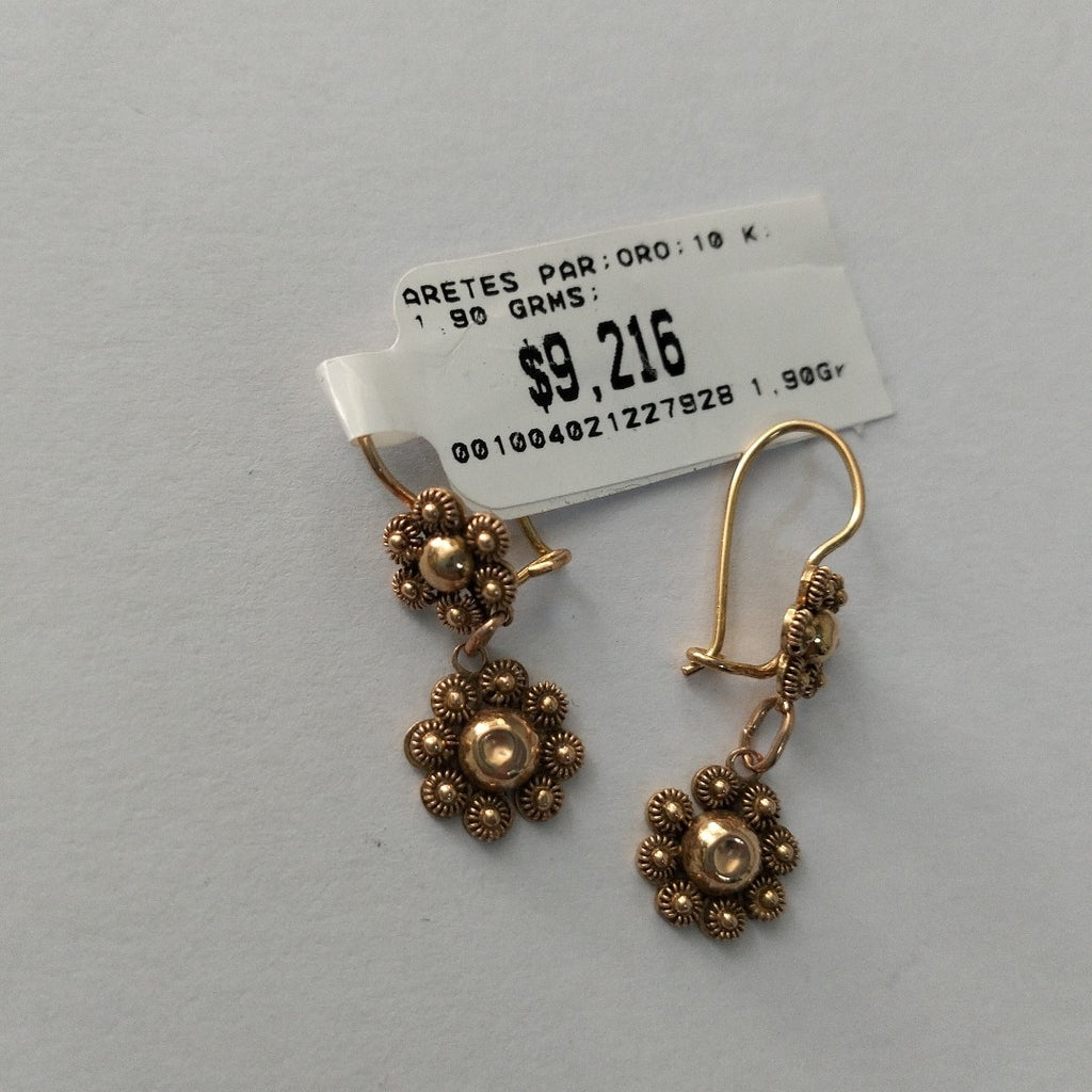 ARETES PAR ORO 10 K 1,90 GRMS (SEMINUEVO)