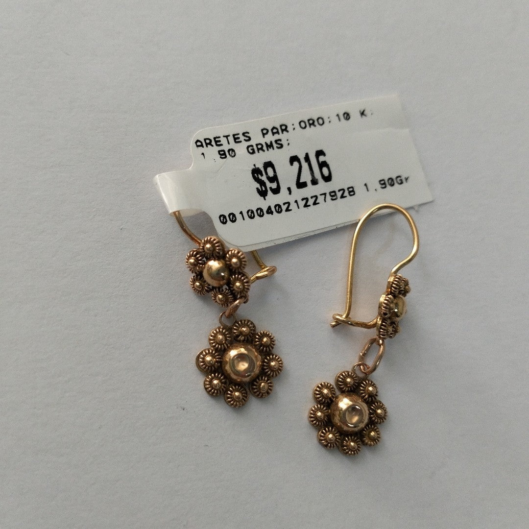 ARETES PAR ORO 10 K 1,90 GRMS (SEMINUEVO)