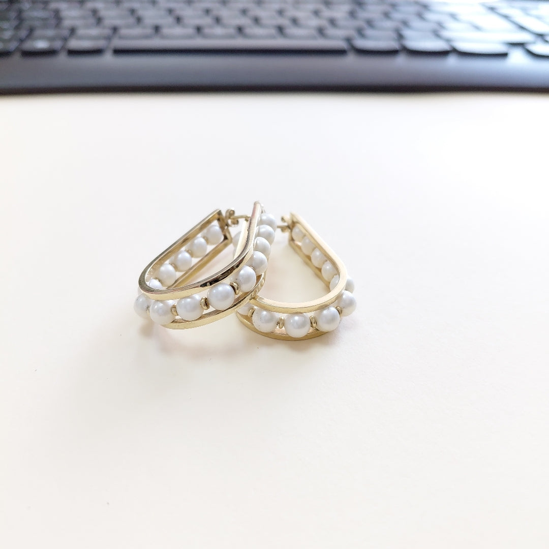 ARETES PAR ORO 14 K 17.7 GRMS (SEMINUEVO)