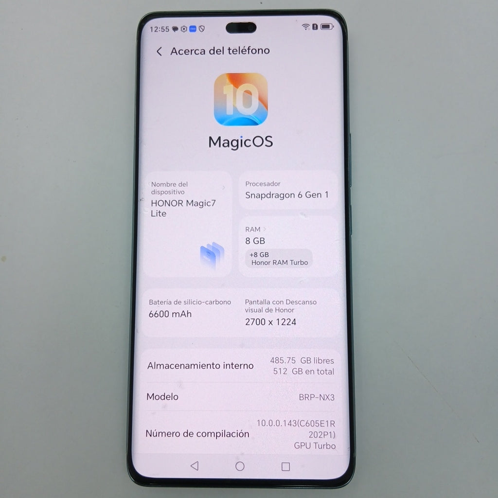 CELULAR HONOR MAGIC 7 LITE BRP-NX3 (2025) 512 GB 8 GB RAM (SEMINUEVO)