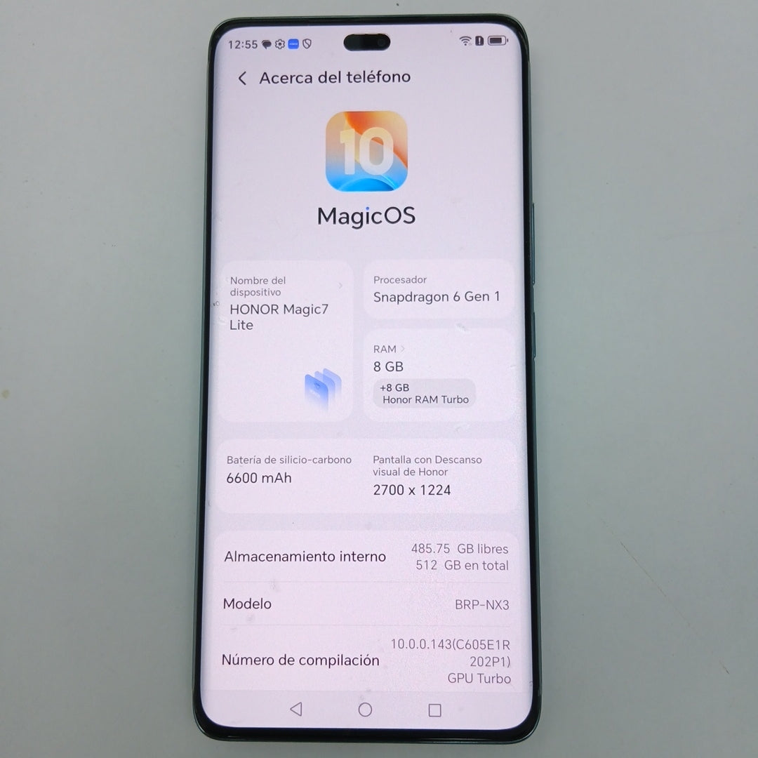 CELULAR HONOR MAGIC 7 LITE BRP-NX3 (2025) 512 GB 8 GB RAM (SEMINUEVO)