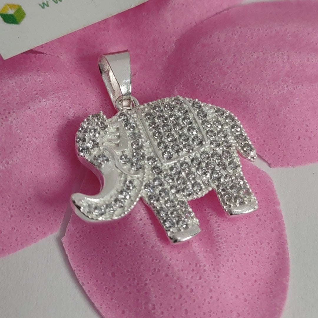 DIJE ELEFANTE C/CIRCONIAS PLATA .925 5.2 GR (NUEVO)