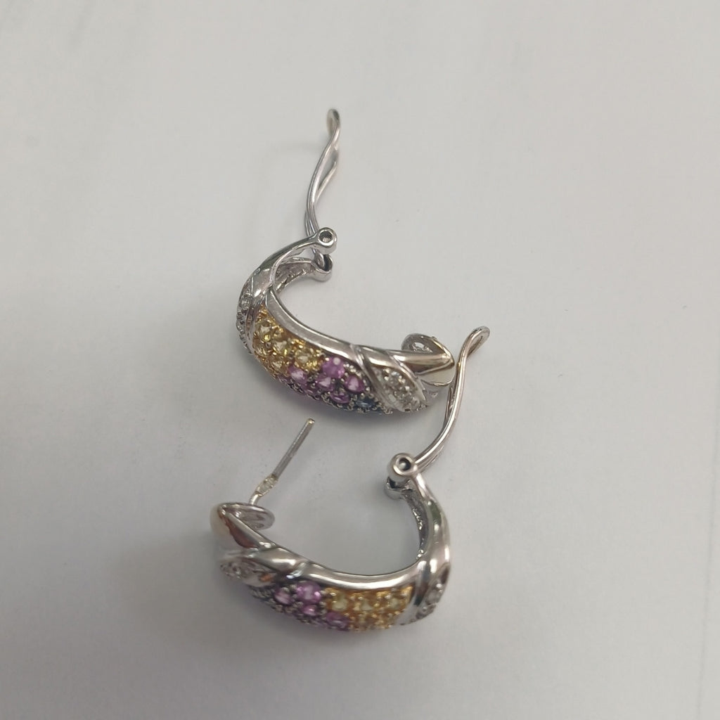 ARETES PAR ORO BLANCO 14 K 6.7 GRMS (SEMINUEVO)