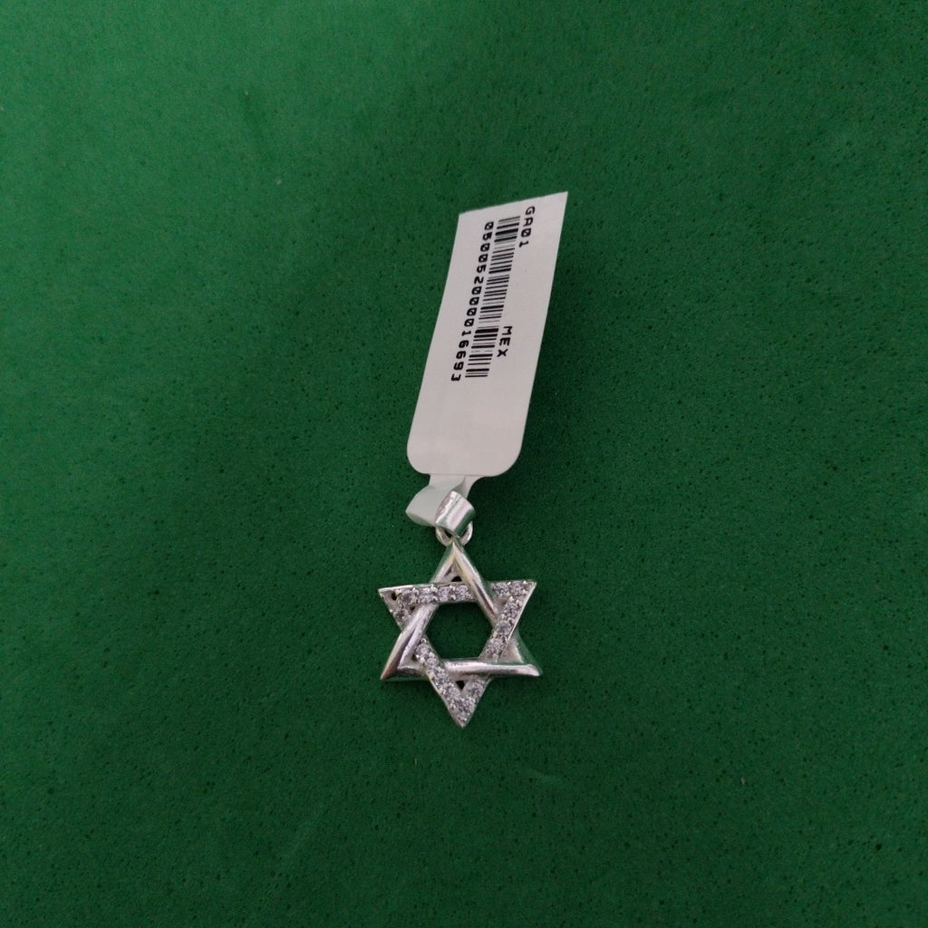 DIJE ESTRELLA DE DAVID C/CIRCONIAS PLATA .925 2.6 GR (NUEVO)