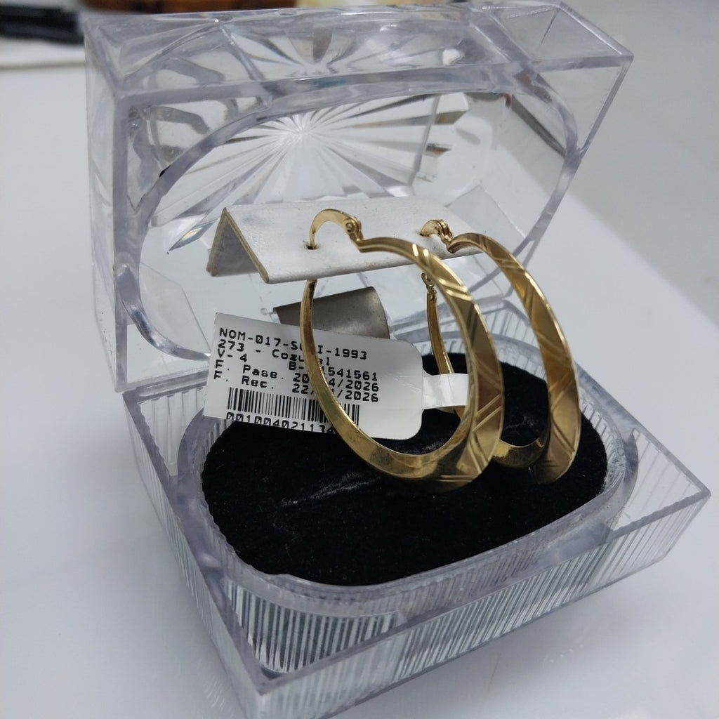 ARETES PAR ORO 14 K 3.6 GRMS (SEMINUEVO)