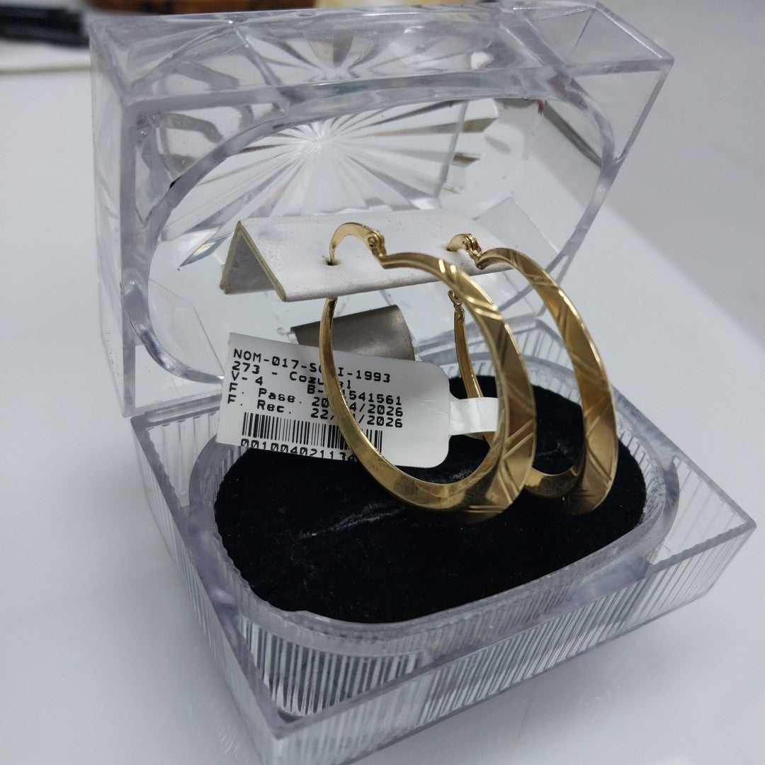 ARETES PAR ORO 14 K 3.6 GRMS (SEMINUEVO)